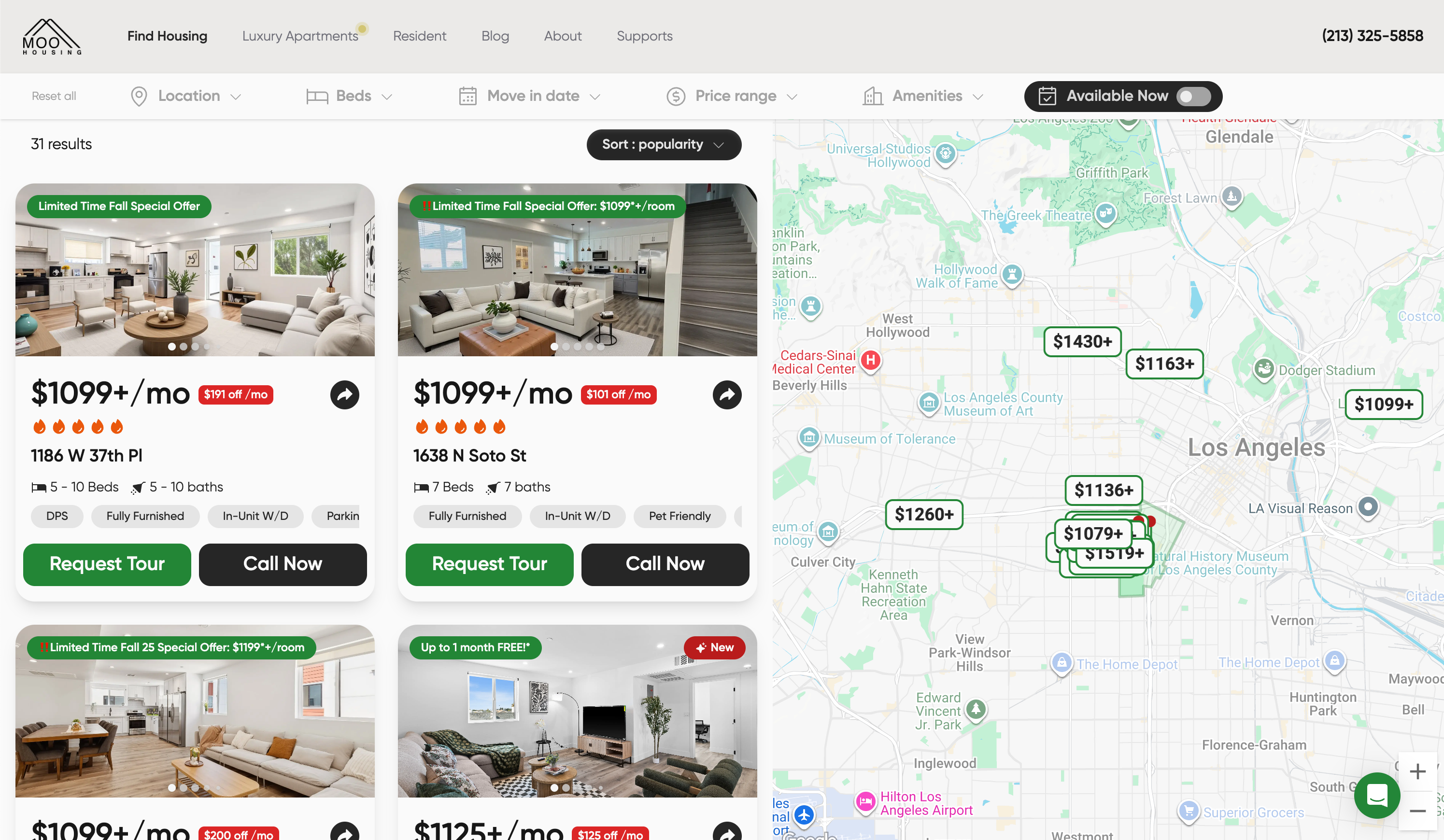 MooHousing website preview